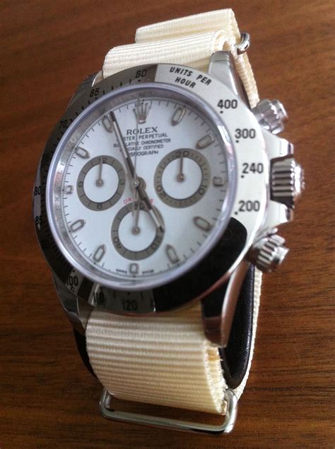 rolex daytona ceramic with nato straps pictures|Rolex daytona watches.